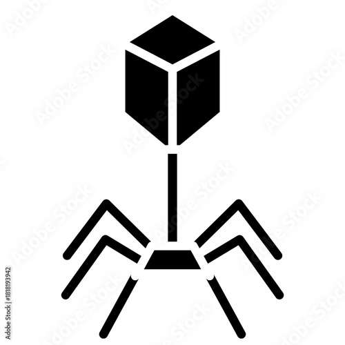 Bacteriophage icon vector image. Can be used for Tuberculosis.