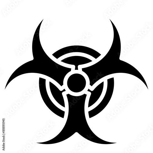 Biohazard Sign icon vector image. Can be used for Tuberculosis.