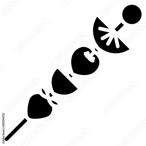 Fruit Skewer icon vector image. Can be used for Brunch.