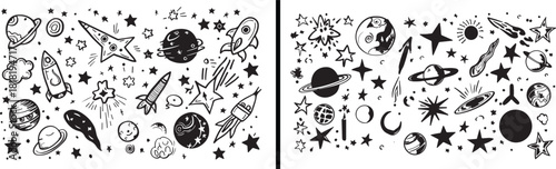 space tattoo design, planet vector art, rocket clipart, galaxy aesthetic svg, cosmic illustration, moon star png, celestial tattoo stencil, solar system decal, astrology line art, outer space motif

