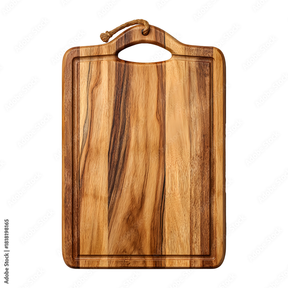 Fototapeta premium Cutting board wooden, isolated on transparent background