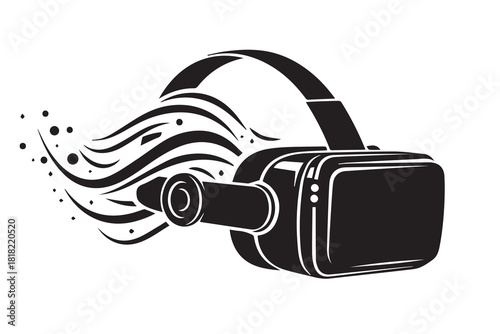 Futuristic Virtual Reality Headset Illustration