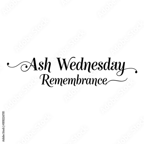 Ash wednesday remembrance isolated on transparent background