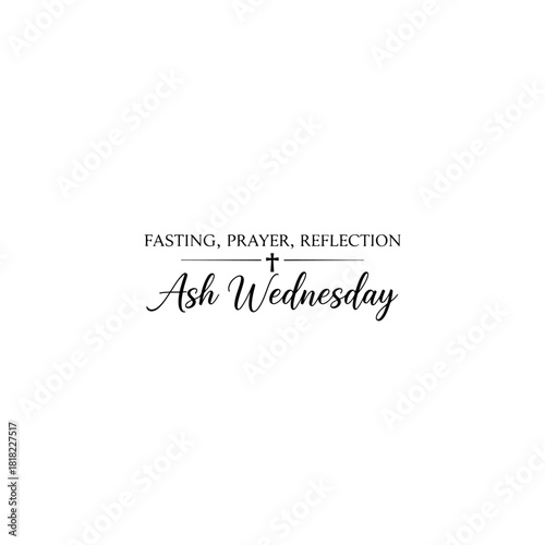 Ash wednesday fasting prayer reflection isolated on transparent background