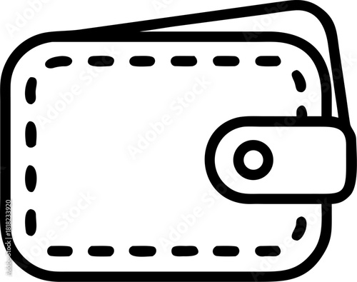 wallet icon line art vector
