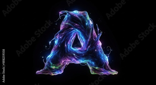 Letter A with plain background