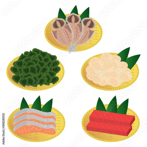 ざるにのった食品