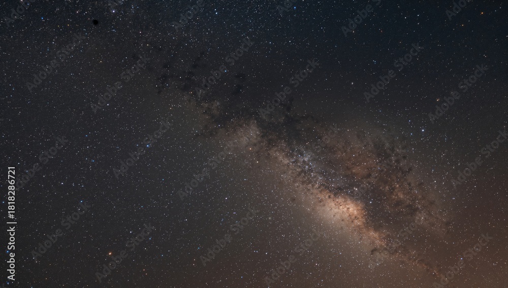 Fototapeta premium Milky Way galaxy and cosmic dust in the universe, long exposure shot emphasizing celestial texture