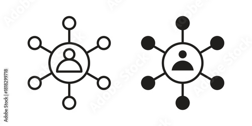 Affiliate marketing icons vector collection for web designs. flat icons