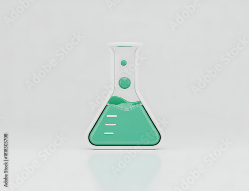 Erlenmeyer flask labware research analysis test tube