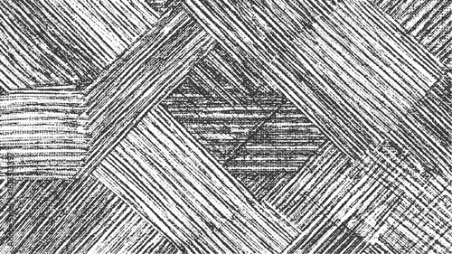 Black and white textured geometric pattern with diagonal lines and diamond shapes abstract background