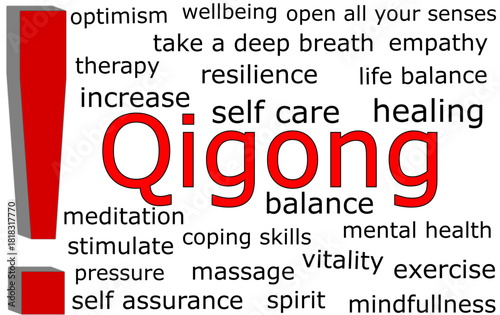 Qi Gong Wordcloud - illustration