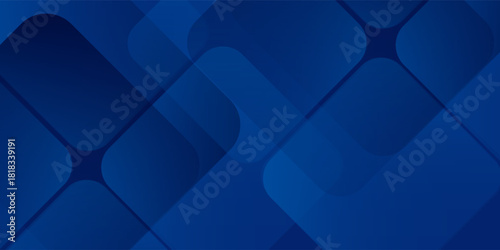 Abstract blue transparant background with glowing geometric lines. Modern blue gradient square shape design. Simple art good nice