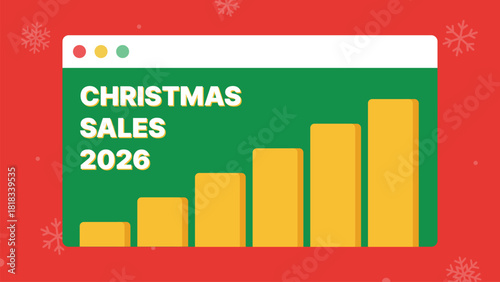 Christmas sales growth chart background