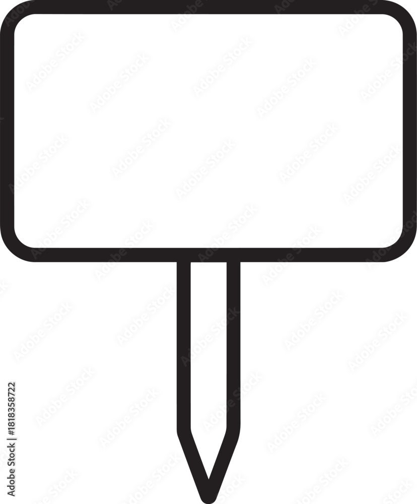 Fototapeta premium A minimalistic signpost with an empty frame, perfect for conveying messages or directions in a clear and concise manner.