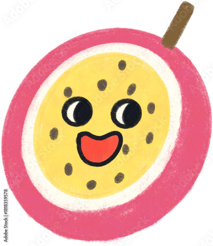 Tropical Fruit Icon Set | Cute Emoji Style Exotic Fruit Illustrations