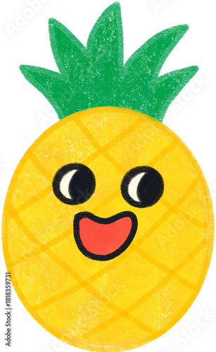 Tropical Fruit Icon Set | Cute Emoji Style Exotic Fruit Illustrations