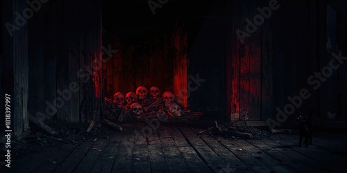 Scary Halloween skull bones...