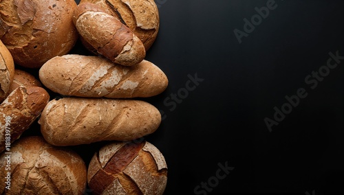 Freshly baked wheat and rye...
