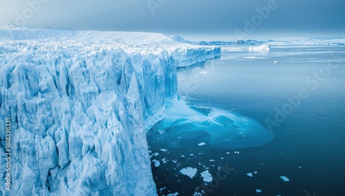 Aerial view of an iceberg a...