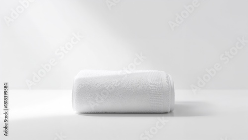 Soft bath towel neatly fold...