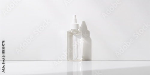 Close-up of a glue bottle a...