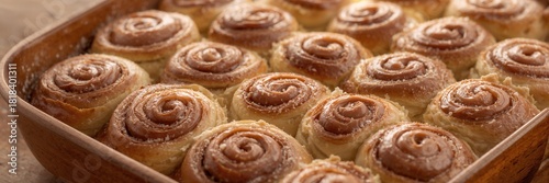 Close-up of cinnamon rolls ...