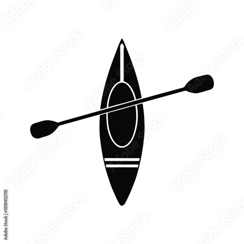 Kayak With Paddle Icon