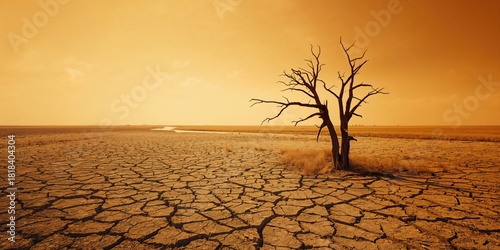 A drought-affected landscap...