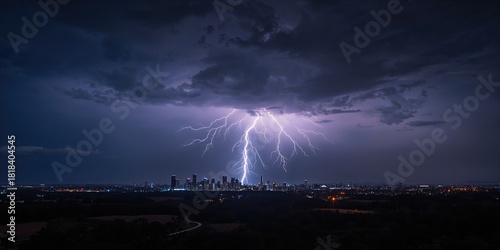 Lightning illuminating the ...