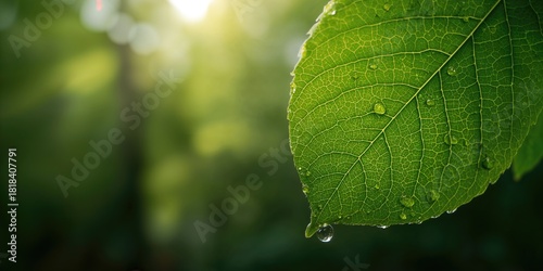 Close-up of a leaf with wat...