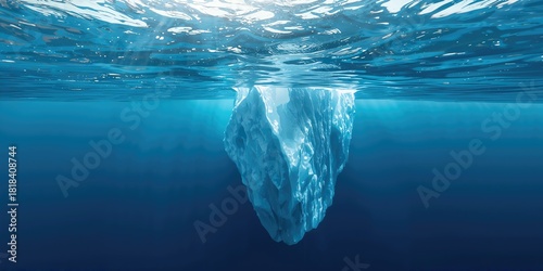 Underwater iceberg with cle...