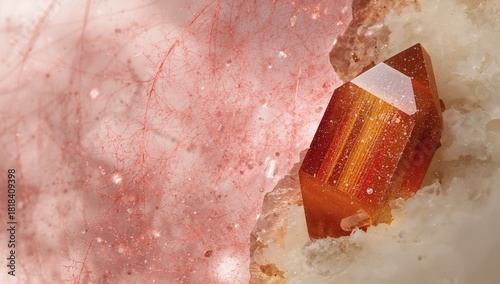 Close-up of rutile crystals...