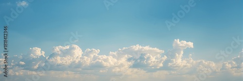 Bright sunny sky with scatt...