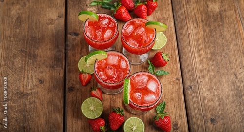 Glass of strawberry margari...