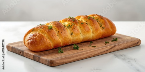 Golden, crispy garlic bread...