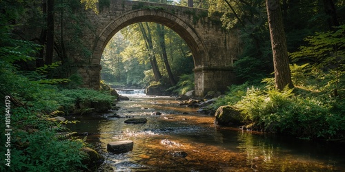 Romantic flora-covered stre...