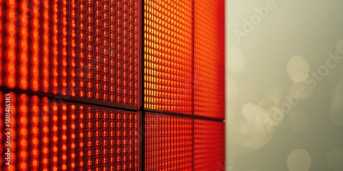 Close-up of large LED adver...