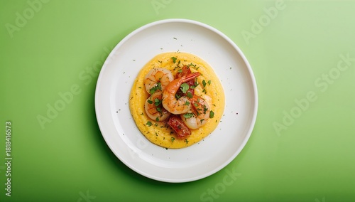 Polenta dish with sautÃ©ed ...