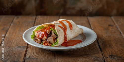 Fried chicken shawarma wrap...