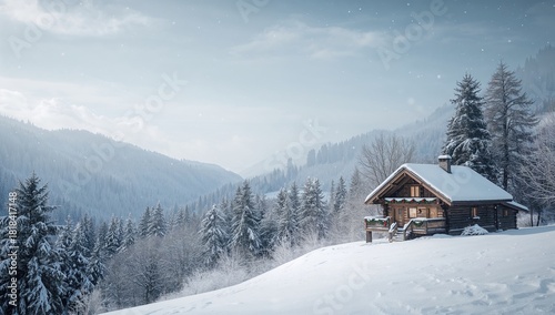 Black Forest winter scene w...