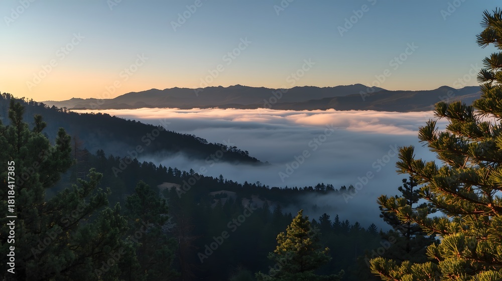 Obraz premium sunset in the mountains