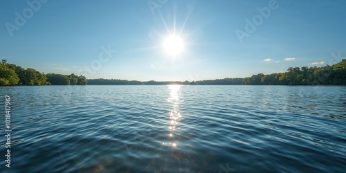 Sunlight reflecting on a la...