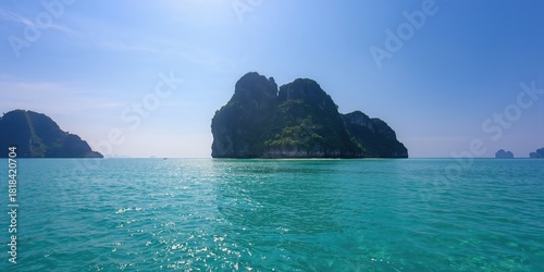 Tropical rocky island with ...