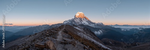 Horizontal view of Mt Fisht...