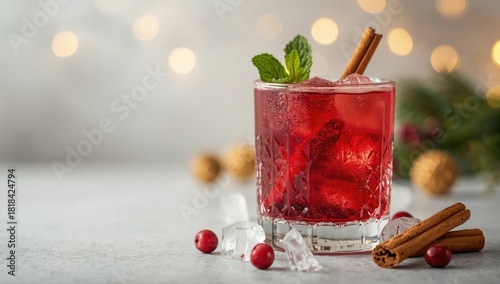 Spicy cranberry cocktail ga...