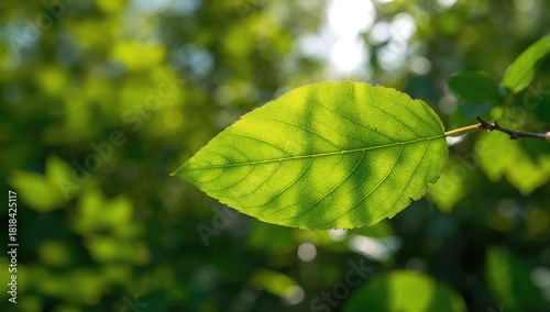 Close-up of a green leaf ba...
