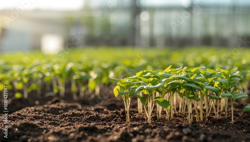 Young plant sprouts growing...