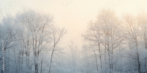 Frosted trees in a winter f...