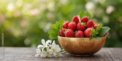 Fresh red strawberries set ...